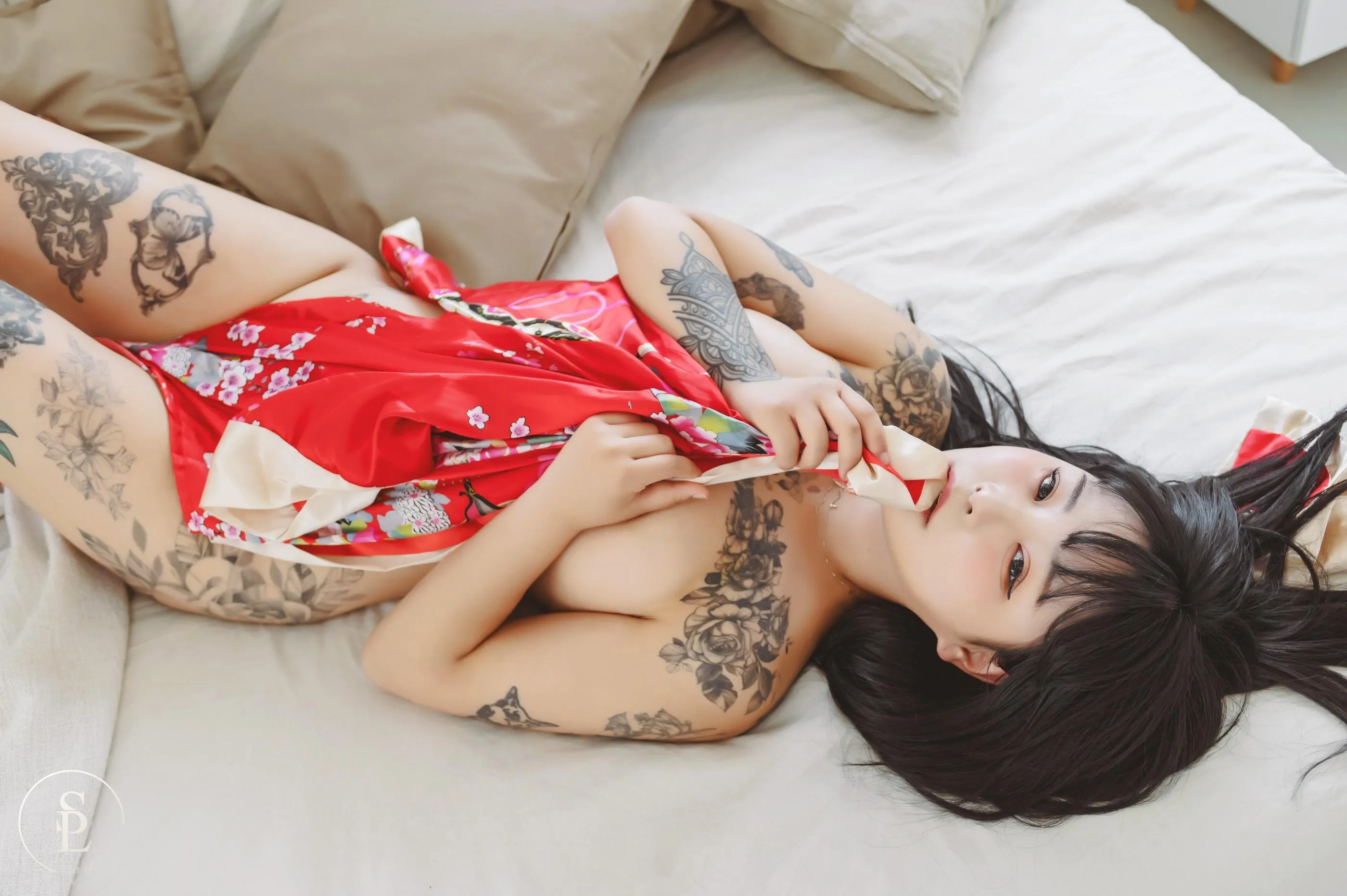 NO.003 SAINT Photolife – Boyeon 전보연  Vol.07 Leopard  Red Kimono [61P]插图4